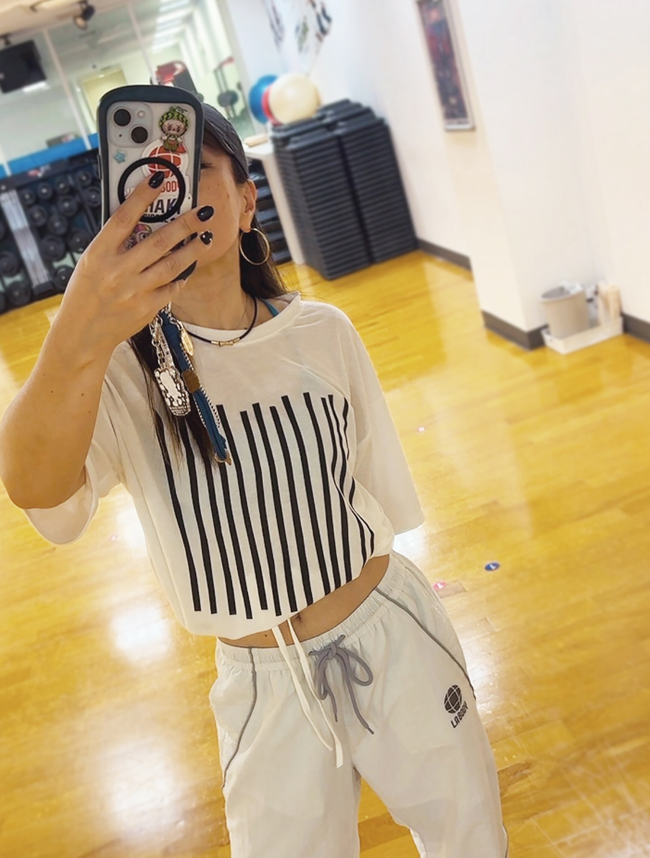 ウエスト紐Tシャツ