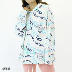 AEgbg GUESS QX GO WAVE TERRY CLOTH  t[fB[ p[J[ PRINT STCY MTCY