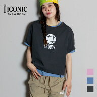 LA BODY ICONIC Tシャツ 半袖 吸水速乾 吸汗速乾 コンパクト ロゴ ドライ 軽量 レディース エクササイズ …