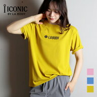 LA BODY ICONIC Tシャツ 半袖 冷感機能 ビッグシルエット レディース エクササイズ フィットネス ジム ス…