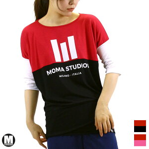 AEgbg MOMA STUDIOS } X^WIS TVc MAGLIA CRAZY REDBLACK REDPINK ONETCY