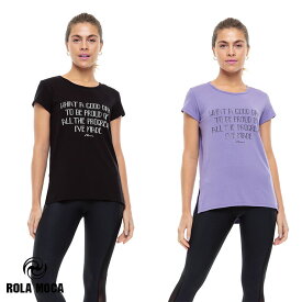 アウトレット ROLA MOCA ローラモサ サイド スリット Tシャツ BLACK PURPLE Mサイズ Lサイズ