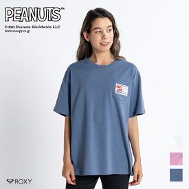 アウトレット ROXY ロキシー PEANUTS コラボ GOOD WAVE アイコン Tシャツ NAVY PINK WHITE Mサイズ Lサイズ