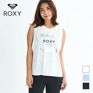 ROXY ロキシー タンクトップ ユニセックス 速乾 水陸両用 ロゴ UV エクササイズ フィットネス ジム スポーツ ダンス ヨガ ウェア ブラック ホワイト ライトブルー RSL254511