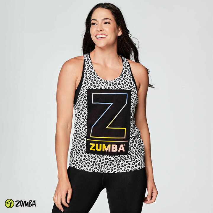 ZUMBA ズンバ 正規品 グラデーション ロゴ タンクトップ LEOPARD XSサイズ Sサイズ Mサイズ LA BODY
