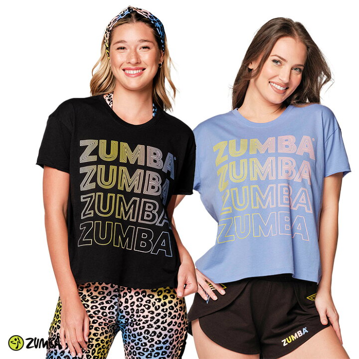 ZUMBA ズンバ 正規品 グラデーション VARIATION ロゴ Tシャツ BLACK ORCHID XSサイズ Sサイズ Mサイズ  LA BODY