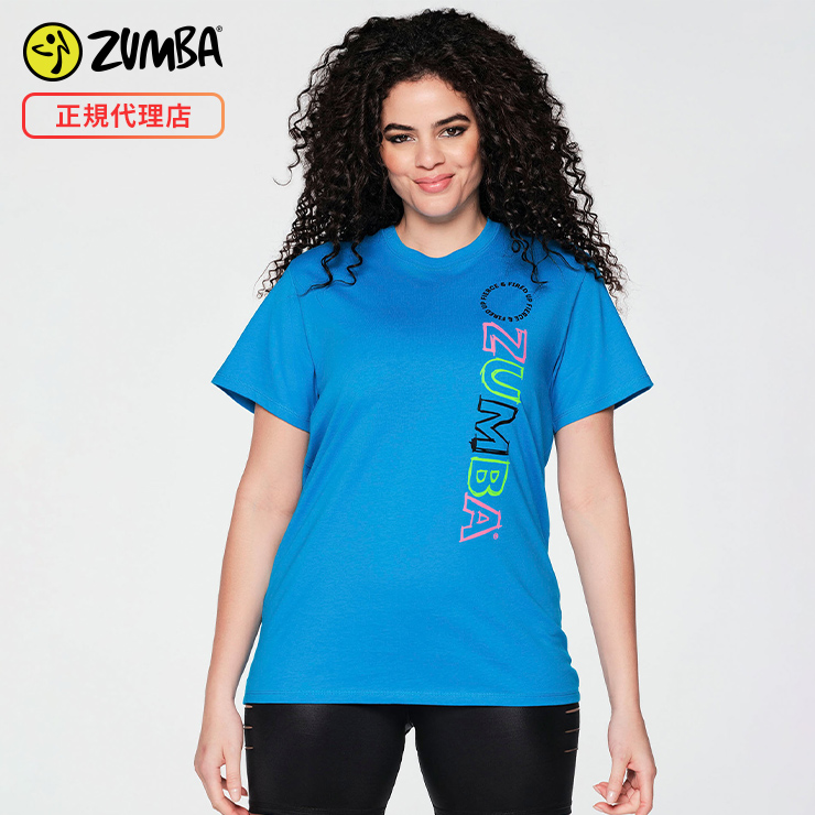 楽天市場】ZUMBA ズンバ 正規品 ZUMBA FIRED UP Tシャツ BLUE XS/S 