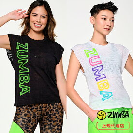 ZUMBA ズンバ 正規品 ZUMBA TROPIDELIC MUSCLE タンクトップ BLACK ブラック WHITE ホワイト XSサイズ Sサイズ Mサイズ ノースリーブTシャツ