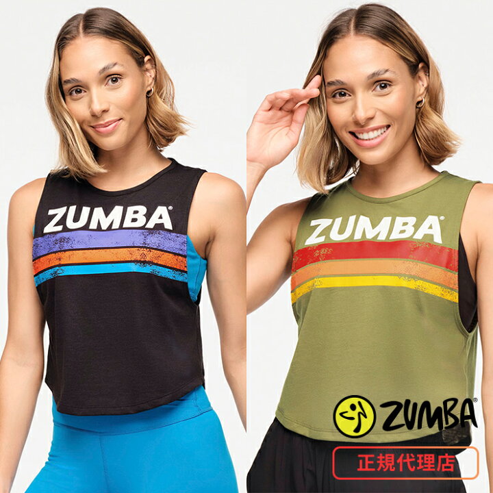 楽天市場】ZUMBA ズンバ 正規品 タンクトップ ブラック オリーブ 