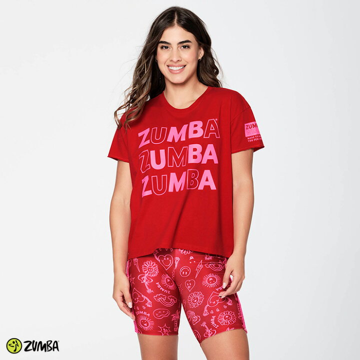 ZUMBA ズンバ 正規品 Tシャツ RED XSサイズ Sサイズ Mサイズ : LA BODY ZUMBA ズンバ 正規品 Tシャツ RED XSサイズ Sサイズ Mサイズ : LA BODY