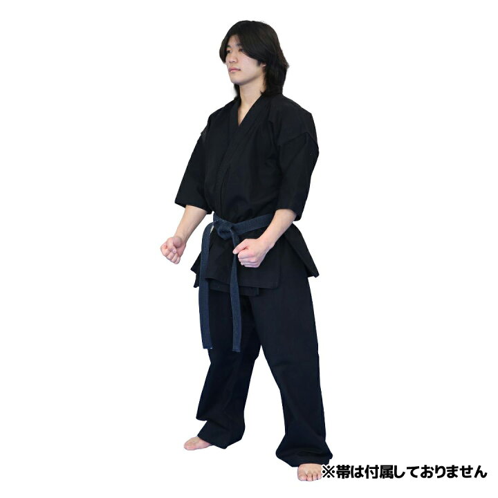 楽天市場】黒空手着 (帯付属なし) KU9-BK マーシャルワールド製 格闘技 