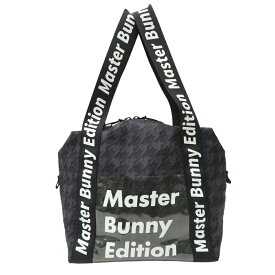 MASTER BUNNY EDITION マスターバニーエディション カートバッグ PVC グレンチェック柄 ブラック系 【中古】ゴルフウェア