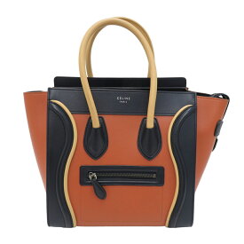 CELINE セリーヌ ラゲージ マイクロショッパー オレンジ系 【中古】