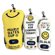PEARLY GATES パーリーゲイツ ヘッドカバー 3点セット 非売品 ニコちゃん イエロー系 DR FW UT 【中古】…