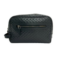 GUCCI グッチ 419775 セカンドバッグ マイクログッチシマ ブラック系 【中古】