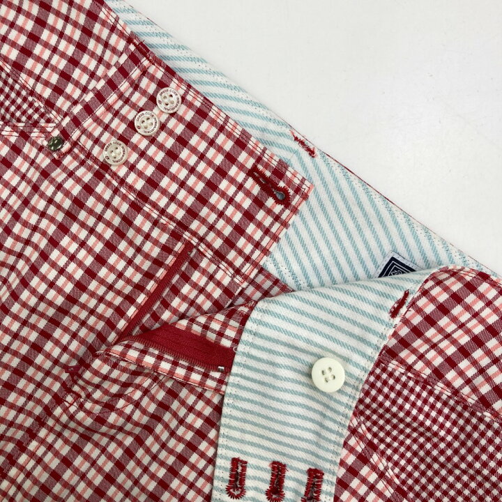 楽天市場】ZOY ゾーイ ストレッチスカート チェック柄 レッド系 38 