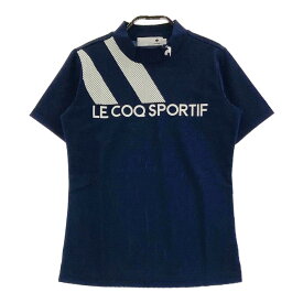 LECOQ GOLF ルコックゴルフ 2023年モデル ハイネック半袖Tシャツ ネイビー系 S 【中古】ゴルフウェア レディース
