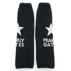 PEARLY GATES パーリーゲイツ ニット レッグウォーマー ネイビー系 【中古】ゴルフウェア