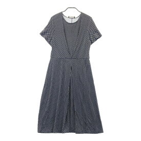 MAX MARA WEEK END LINE マックスマラウィークエンド 半袖ワンピース 総柄 ブラック系 M 【中古】レディース