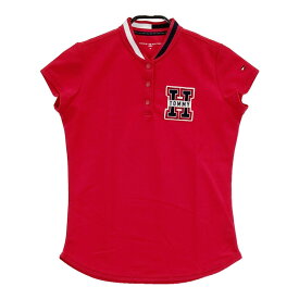 TOMMY HILFIGER GOLF トミー ヒルフィガーゴルフ 半袖Tシャツ レッド系 M 【中古】ゴルフウェア レディース