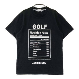 JACK BUNNY ジャックバニー 半袖Tシャツ ブラック系 0 【中古】ゴルフウェア レディース
