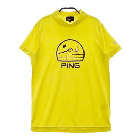 PING ピン ハイネック半袖Tシャツ イエロー系 L 【中古】ゴルフウェア レディース