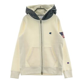 CHAMPION GOLF チャンピオンゴルフ 裏起毛ニットパーカー ホワイト系 MEDIUM 【中古】ゴルフウェア レディース