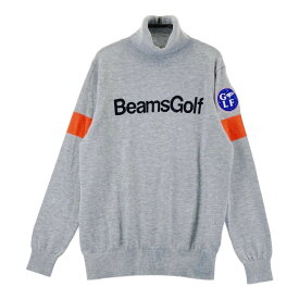 BEAMS GOLF ビームスゴルフ タートルネック ウール混 ニットセーター グレー系 L 【中古】ゴルフウェア レディース