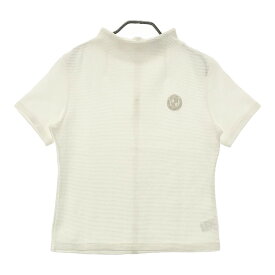 23区GOLF ニジュウサンクゴルフ バックジップ 半袖Tシャツ ホワイト系 2 【中古】ゴルフウェア レディース