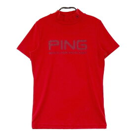 PING ピン ハイネック 半袖Tシャツ レッド系 S 【中古】ゴルフウェア レディース