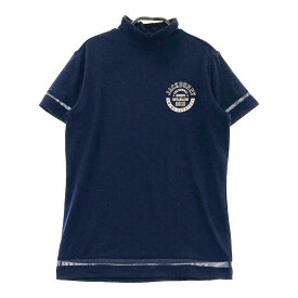 JACK BUNNY ジャックバニー 2021年モデル ハイネック 半袖Tシャツ ネイビー系 1 【中古】ゴルフウェア レディース