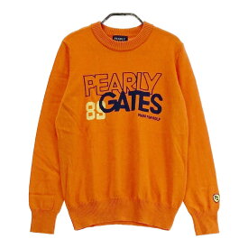 PEARLY GATES パーリーゲイツ ウール混 ニットセーター オレンジ系 0 【中古】ゴルフウェア レディース