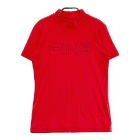PING ピン 2022年モデル ハイネック 半袖Tシャツ レッド系 S 【中古】ゴルフウェア レディース