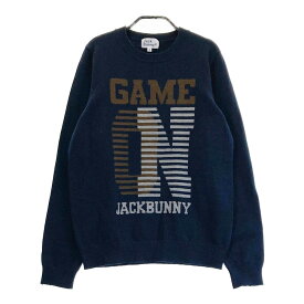JACK BUNNY ジャックバニー ニット セーター ネイビー系 2 【中古】ゴルフウェア レディース