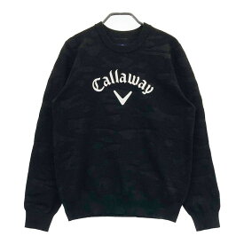CALLAWAY キャロウェイ 2022年モデル ニットセーター 総柄 ブラック系 L 【中古】ゴルフウェア レディース