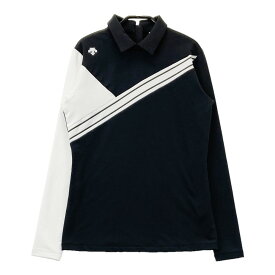 DESCENTE GOLF デサントゴルフ 2022年モデル 襟付 長袖Tシャツ ブラック系 M 【中古】ゴルフウェア レディース