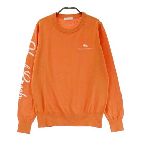 HEAL CREEK ヒールクリーク 2022年モデル ニットセーター 刺繍 オレンジ系 40 【中古】ゴルフウェア レディース