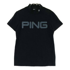 PING ピン ハイネック 半袖Tシャツ ブラック系 M 【中古】ゴルフウェア レディース