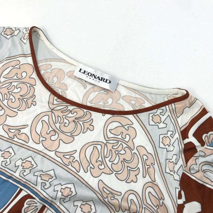 楽天市場】LEONARD レオナール シルクワンピース ペイズリー ブラウン 