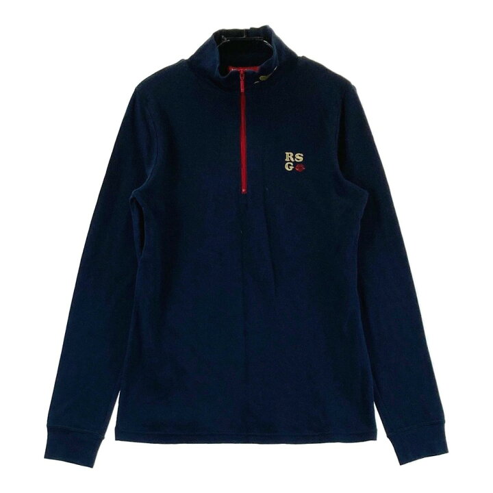 楽天市場】RUSSELUNO ラッセルノ ハーフジップ 長袖 Tシャツ ネイビー  
