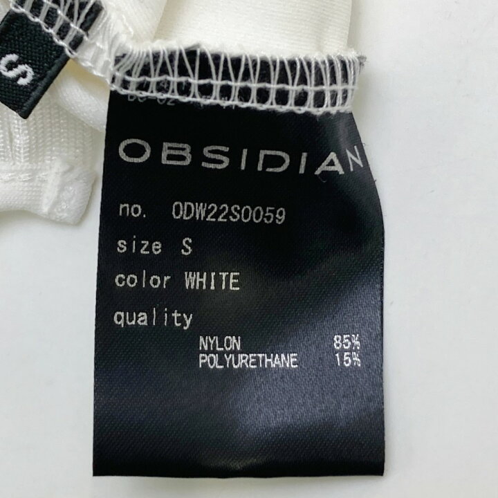 楽天市場】OBSIDIAN オブシディアン 半袖ワンピース ホワイト系 S 