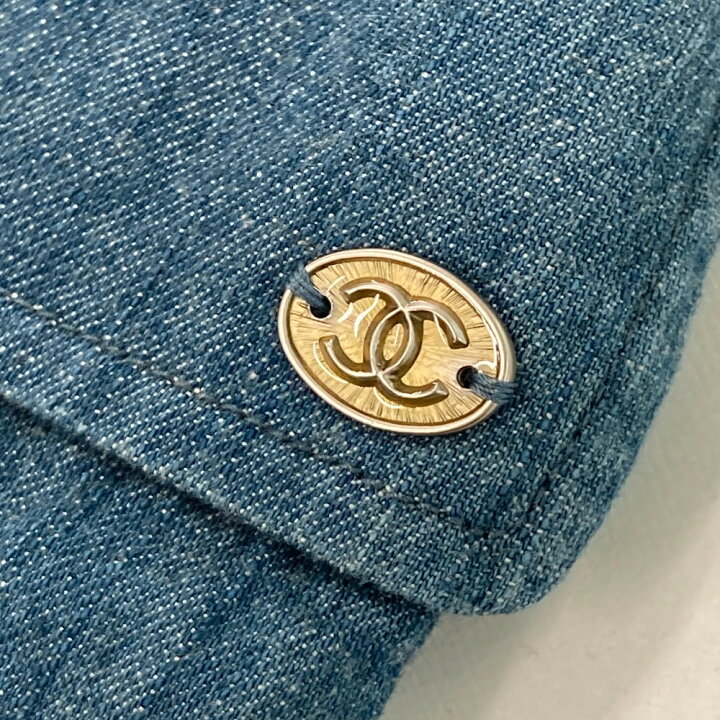 楽天市場】CHANEL シャネル P28663 デニムスカート ブルー系 38 【中古  