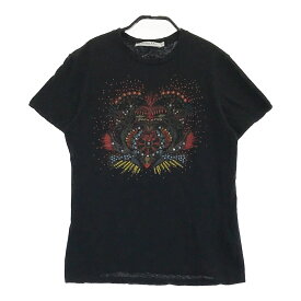 Christian Dior クリスチャン ディオール 113T03B4472 Tシャツ 刺繍 装飾 ビジュー ブラック系 XS 【中古】レディース