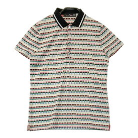 RLX ラルフローレン バックロゴ 半袖ポロシャツ 総柄 ブラック系 S 【中古】ゴルフウェア レディース