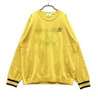 MUNSING WEAR マンシングウェア 2024年モデル 長袖 ニットセーター アーガイル柄 イエロー系 3L 【中古】…