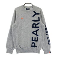 PEARLY GATES パーリーゲイツ カシミヤ ニットセーター グレー系 1 【中古】ゴルフウェア レディース