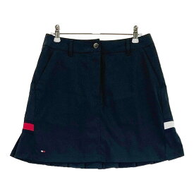 TOMMY HILFIGER GOLF トミー ヒルフィガーゴルフ ストレッチ プリーツスカート ブラック系 L 【中古】ゴルフウェア レディース