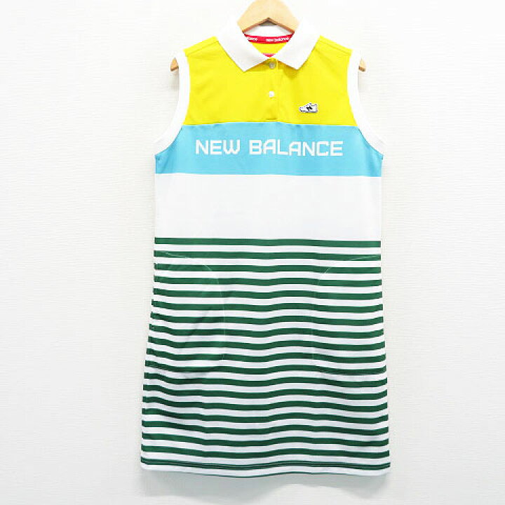 楽天市場 New Balance ニューバランス 年モデル ノースリーブワンピース ボーダー ホワイト系 1 中古 ゴルフウェア レディース 中古ゴルフウェア通販stst