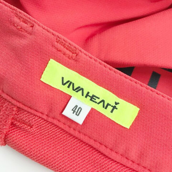 VIVA HEART ビバハート ストレッチパンツ レッド系 40 【中古】ゴルフウェア レディース 中古ゴルフウェア通販STST VIVA HEART ビバハート ストレッチパンツ 千鳥柄 グレー系 40 ゴルフウェア レディース