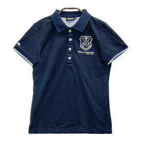 KAPPA GOLF カッパゴルフ 半袖ポロシャツ ネイビー系 S 【中古】ゴルフウェア レディース